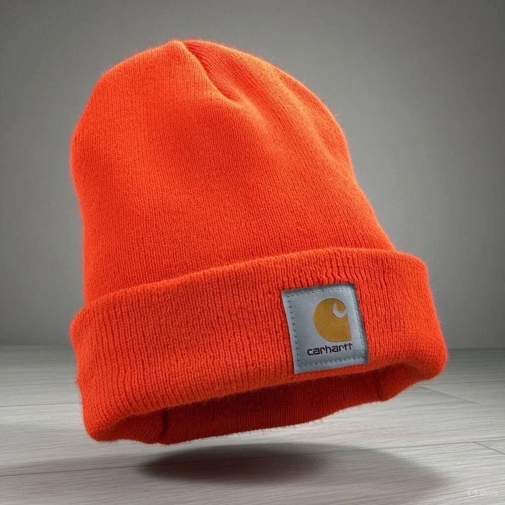 Carhartt Beanie Hat Orange Acrylic One‎ Size Fits All Winter Warm